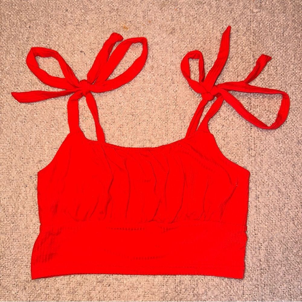 SHEIN size medium Red Tie-Strap Top